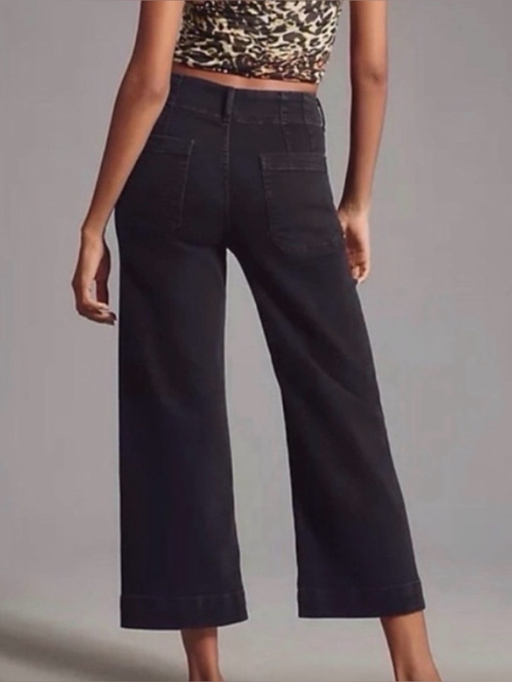 Pilcro The Skipper cropped Jeans Wide
Leg Washed Black size 30 - Picture 2 of 12